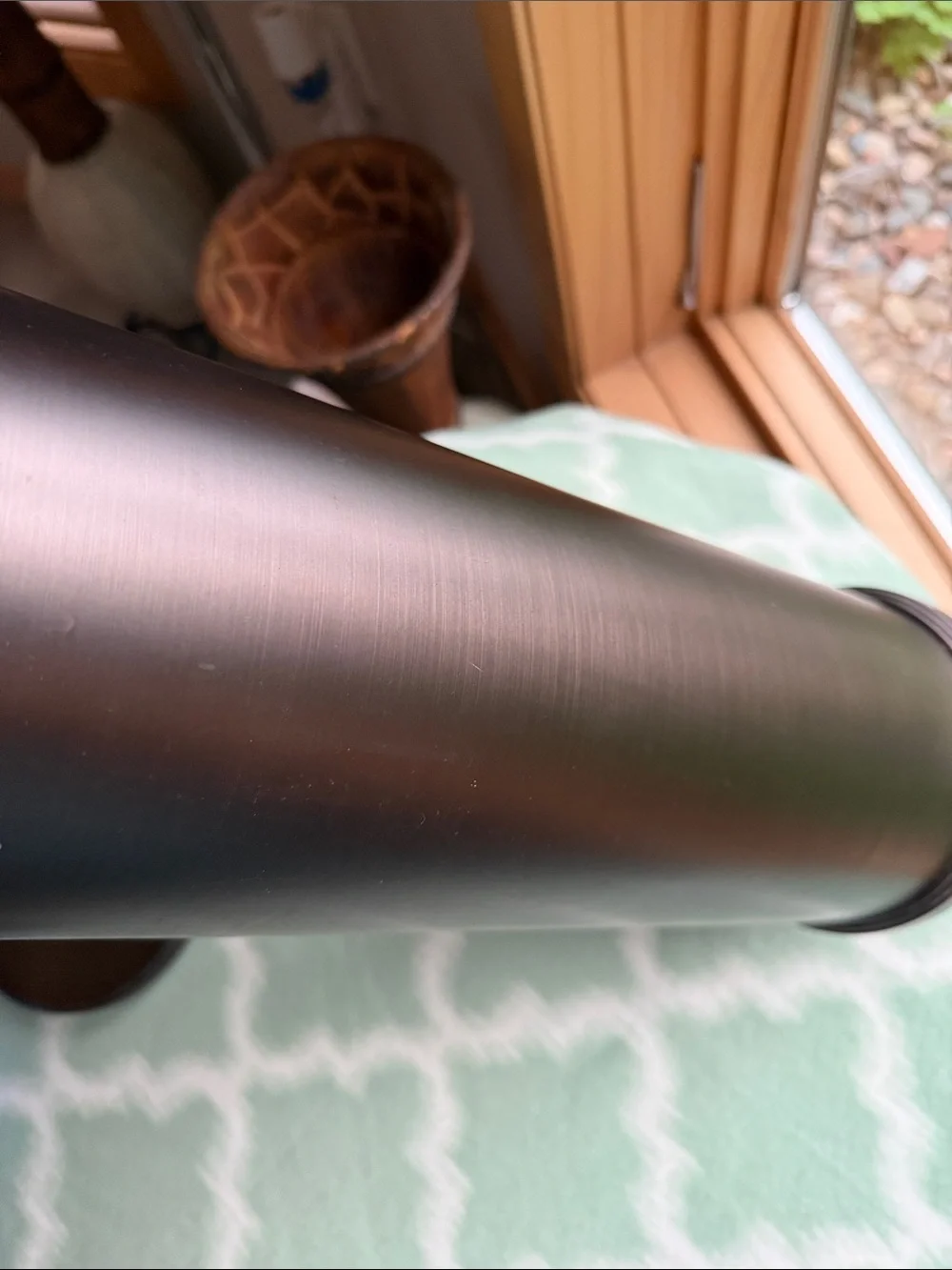Matte Finish Brushed Bronze Toilet Tissue Holder Canister with Lid